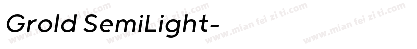 Grold SemiLight字体转换
